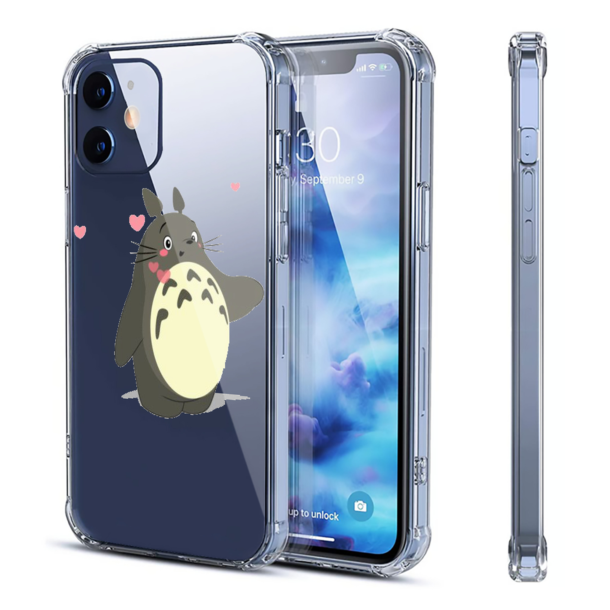 （画像用） となりのトトロ 草壁メイ 草壁サツキ My Neighbor Totoro Satsuki Kusakabe Mei Kusakabe 【iPhone 12シリーズ対応】透明スマホケース（クリアソフトケース）